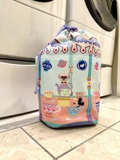 Tokyo Disneyland Mickey Minnie Tea Party Laundry Bag Drawstring Storage Japan picture
