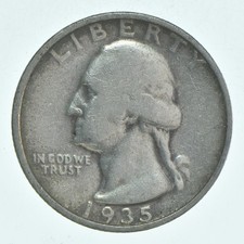 1935-D Washington Quarter Average Circ picture