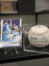 Shohei Ohtani & Sho Nakata Card & Signed Ball Nippon Ham Fighters, 2014 2015 BBM picture