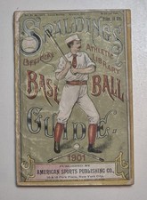 1901 Spalding's Athletic Library Base Ball Guide March Original Antique picture
