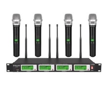 GTD  4x800 Channel UHF Diversity Wireless Handheld Microphone Mic System 787H picture