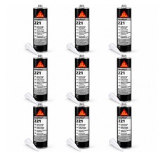 Sikaflex 221 WHITE Universal Adhesive Sealant Motorhome Bath 9 ITEMS SALE picture