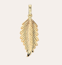 14k Gold Leaf Pendant picture