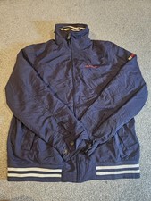 Vintage Tommy Hilfiger Navy Nylon Jacket Red Mesh Lined Spellout Size Small picture