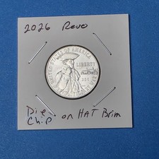 2026 P Revolutionary War Quarter💥RARE ERROR💥Crown Die Chip💥BU CONDITION  picture