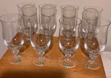 Mikasa Park Lane Clear Crystal Iced Tea Glasses Set of 8 West Germany Stemware picture