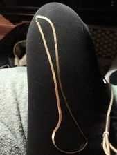 14 karat solid gold 18-in Herringbone necklace picture