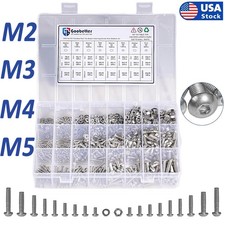 M2 M3 M4 M5 Button Head Socket Cap Screws Nut Set Allen Hex Bolt Stainless steel picture