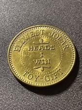 Vintage Ellwest-Jolar Amusement Center Heads Tails Flipper Token Coin Toy-Gift picture