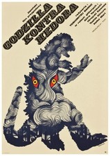 Godzilla vs The Smog Monster POSTER  *RARE Polish Artwork* Hedorah Sci Fi LARGE picture