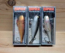 NOS Vintage Rapala Shallow Shad Rap SSR-8 Finland Fishing Lures Lot (3) 1991-92 picture