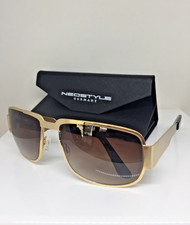 AUTHENTIC NEOSTYLE NAUTIC ELVIS PRESLEY SUNGLASS C. GOLD w/ BROWN GRADIENT 58mm picture