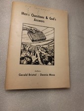 RARE Vintage booklet, Men's Questions & God's Answers by Gerald Bristol  picture