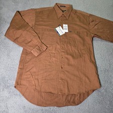 Colours by Alexander Julian Mens M Button Down Shirt Brown Cotton Dual Pockets picture