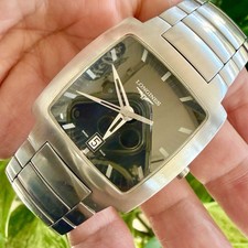 Longines Oposition TV Dial L3.626.4 Steel Quartz Men's 34mm Square Watch RUNS picture