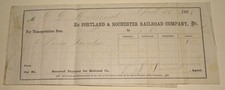 1868 Railroad Freight Receipts Portland Rochester Saco Portsmouth Maine Ephemera picture