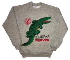 Vintage Louisiana Yard Dog Alligator Sweatshirt Adult S Jerzees Russell Crewneck picture