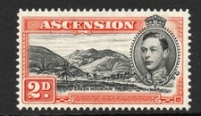 Ascension 1938-53 2d Black & red-orange perf 13 SG 41a Mnh. picture