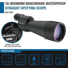 BARSKA Benchmark Zoom 18-90x 88mm Waterproof Spotting Scope + Tripod & Steel picture