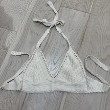 American-eagle Women's Cream and White Crop-top picture