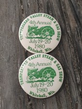 4 Vintage 1978-80 Annual Trempealeau Valley Steam & Gas Show Pinback Button 2.25 picture
