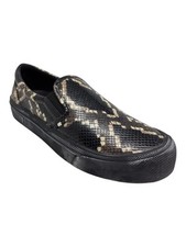 Bally Leory 6304350 Men's Multiblack Snakeskin-Effect Leather Sneakers MSRP $680 picture