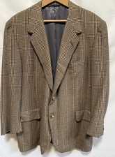 Vtg Oxxford Clothes Onwentsia Cashmere  Sport Coat Herringbone & Check 46 picture