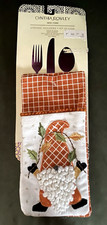 Set Of 4 Cynthia Rowley New York Utensil Holders Thanksgiving Fall Gnomes  New picture