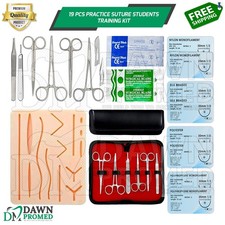 19 Pieces Practice Suture Kit with Pad for Medical Veterinary Student Training picture