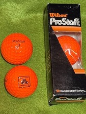 Vintage Wilson Prostaff 3 Optic Orange Golf Balls State Farm Insurance Sleveof3 picture