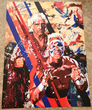 Ric Flair / Sting Dual SIGNED Photo Wrestling Autograph 18x24 - WWE WWF WCW AEW picture