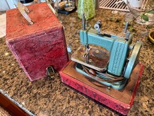 Vintage Betsy Ross Miniature ELECTRIC Sewing Machine with Case - runs well picture