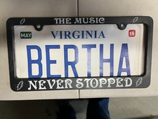 Grateful Dead license plate frame : THE MUSIC NEVER STOPPED picture