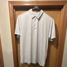 Callaway Opti-Dri Men’s Polo 2XL Big & Tall Gray Check Short Sleeve Wicking picture