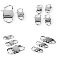 10/50/100pcs 22/26/32mm Solid Stainless Steel Lobster Clasps DIY Findings Lot picture