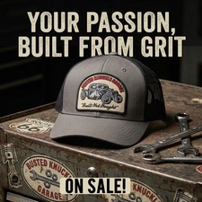 Busted Knuckle Garage Hotrod Truck Ratrod Ball Cap / On Sale picture