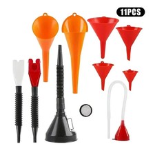 11pcs Fuel Funnels Set Plastic Long Neck Oil Funnel with Detachable Spout Filter picture