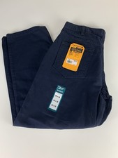 NWT Carhartt Rugged Flex Relaxed Fit Canvas BN2517 5-Pocket Work Pant Navy 35x28 picture