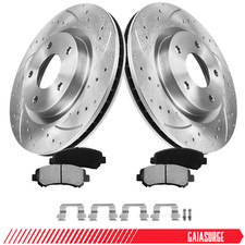 Front Brake Disc Rotors + Ceramic Brake Pads for 2008-2015 Nissan Rogue Select picture