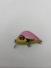 Custom painted Pink lemonade hand carved wooden floating crankbait picture