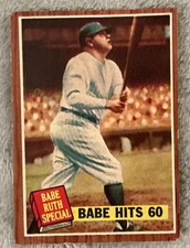 1962 Topps #139 - Babe Ruth Special- Babe hits 60 for New York Yankees in 1927 picture