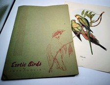 Vintage J. Gould Exotic Bird Lithograph Prints w Folder 1940s NYC Set of 19 Rare picture