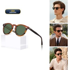 CARFIA Acetate Polarized Sunglasses Men Retro Round Shades UV400 CA5506 picture