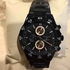 Invicta I-Force Men’s Quartz Chronograph Tachymeter Black Steel Bracelet 30m picture