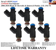 Genuine Delphi Set of 6 Fuel Injectors For 2006-2009 Chevrolet Uplander 3.9L V6  picture