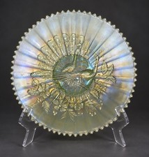 NORTHWOOD ICE GREEN CARNIVAL GLASS   