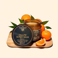 NEW Terra Lotus ORGANIC Beef Tallow Balm Raw Honey Citrus Moisturizing Cream picture