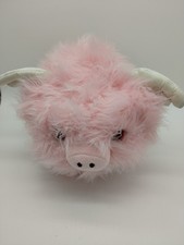 Flying Pink Shaggy Pig Plush Stuffed Animal Kelly Toy picture