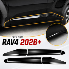 6PCS Glossy Black Side Door Molding Trim Rocker Panel Guard For Toyota RAV4 2026 picture