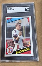 1984 Topps John Elway Broncos HOF RC SGC 6 picture